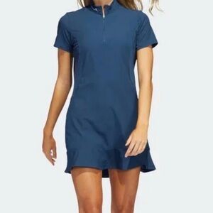 Adidas Sport Frill Hem Dress Blue M NWOT